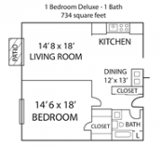 1 Bedroom Deluxe 1 Bath
